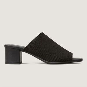 Everlane Glove Mule Black Knit heeled Sandals NWOT